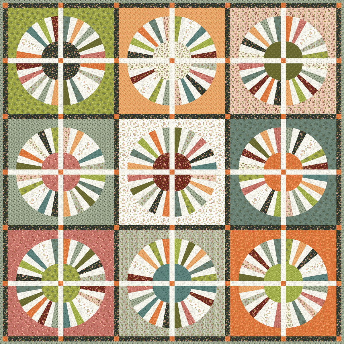 The Wagon Wheel Pattern Quiltex Inc the-wagon-wheel-pattern-quiltex-inc