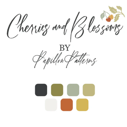 Phoebe Fabrics - Cherries and Blossoms