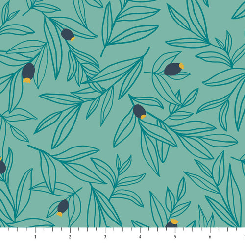 Phoebe Fabrics - Celestial PH0101 - Berry Leaf