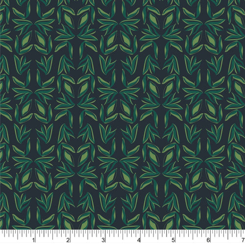 Phoebe Fabrics - Bright Poms PH0472 - Flowing Leaves