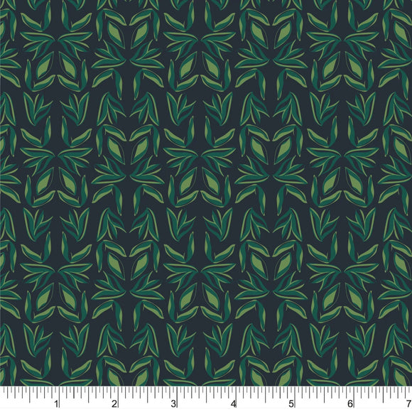 Phoebe Fabrics - Bright Poms PH0472 - Flowing Leaves