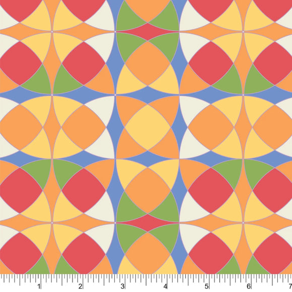 Phoebe Fabrics - Colourfully Calm PH0431 - Geo Retro